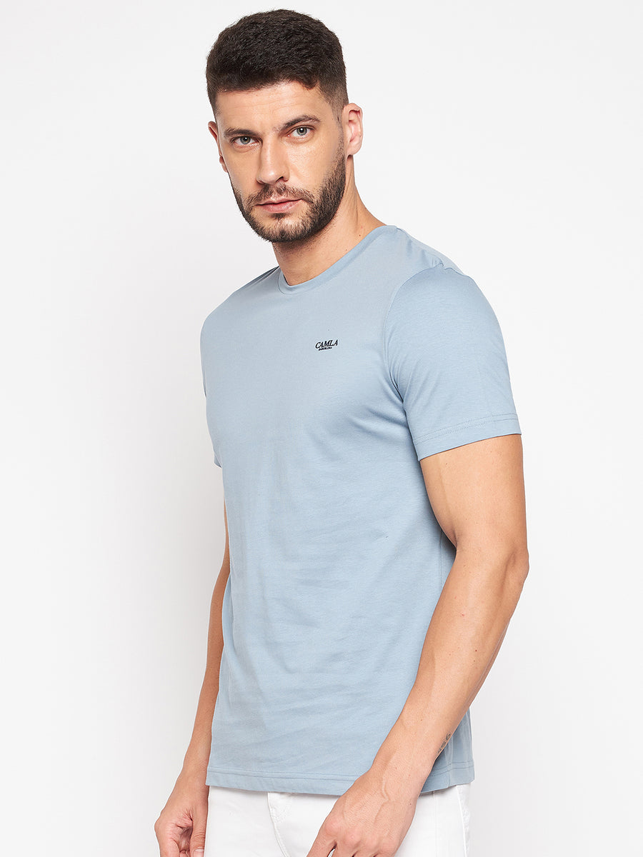 Camla Sky Blue T-Shirt For Men