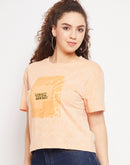 Madame Peach Graphic Print Top