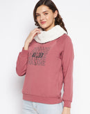 Madame Printed Sweatshirt With Shawl Collar