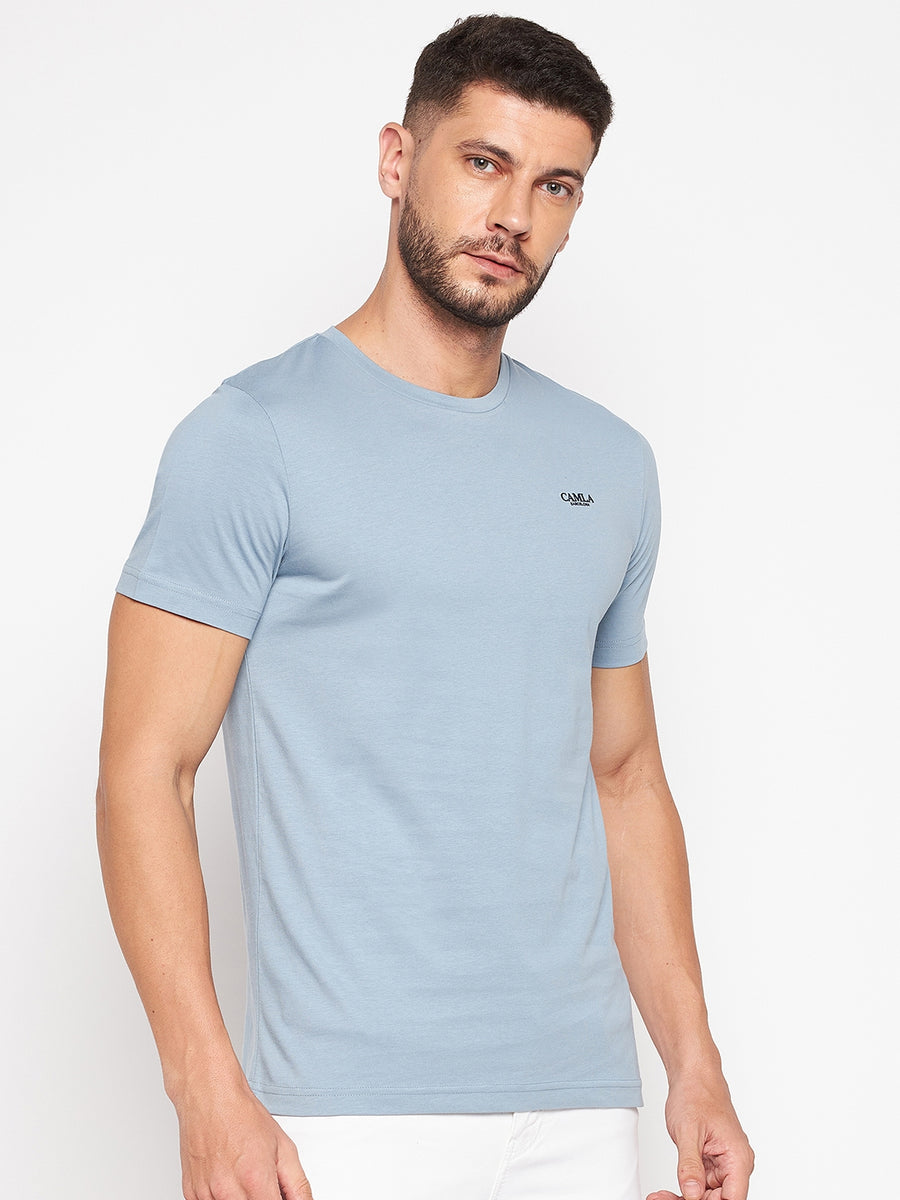 Camla Sky Blue T-Shirt For Men