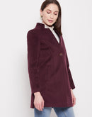 Madame Maroon Long Coat