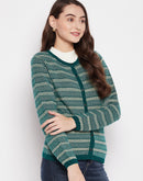 Madame Striped Cardigan For Women