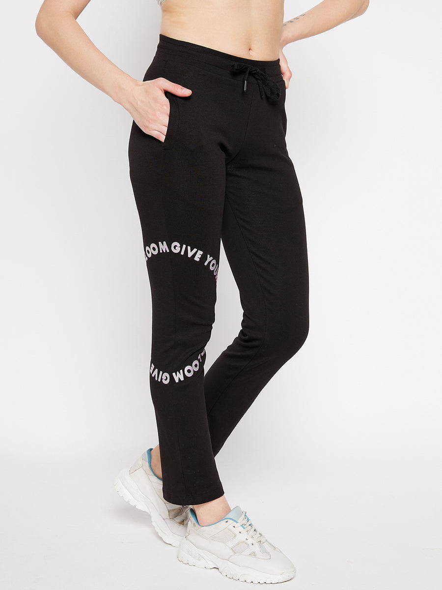 MSecret Black Printed Trackpants