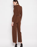 Madame Puff Sleeve Belted Jumpsuit