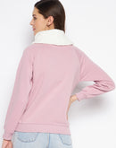 Madame Printed Sweatshirt With Shawl Collar