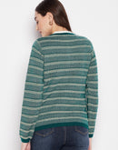 Madame Striped Cardigan For Women