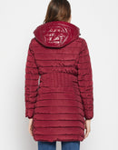 Madame Wine Quilted Long Jacket