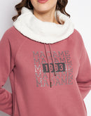 Madame Printed Sweatshirt With Shawl Collar