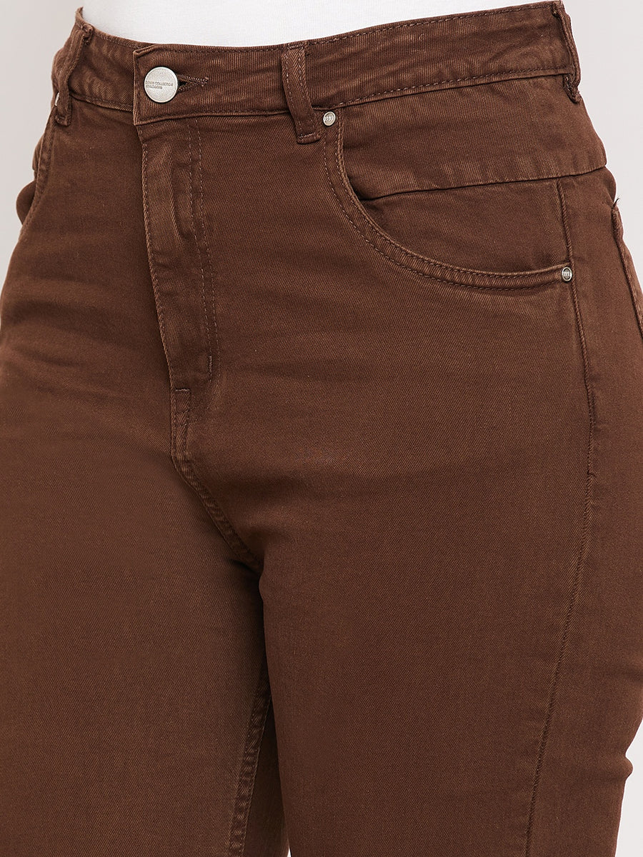 Madame Women Brown Denim