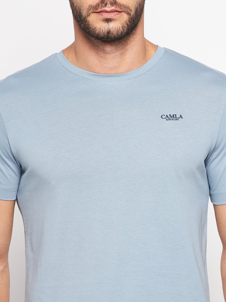 Camla Sky Blue T-Shirt For Men