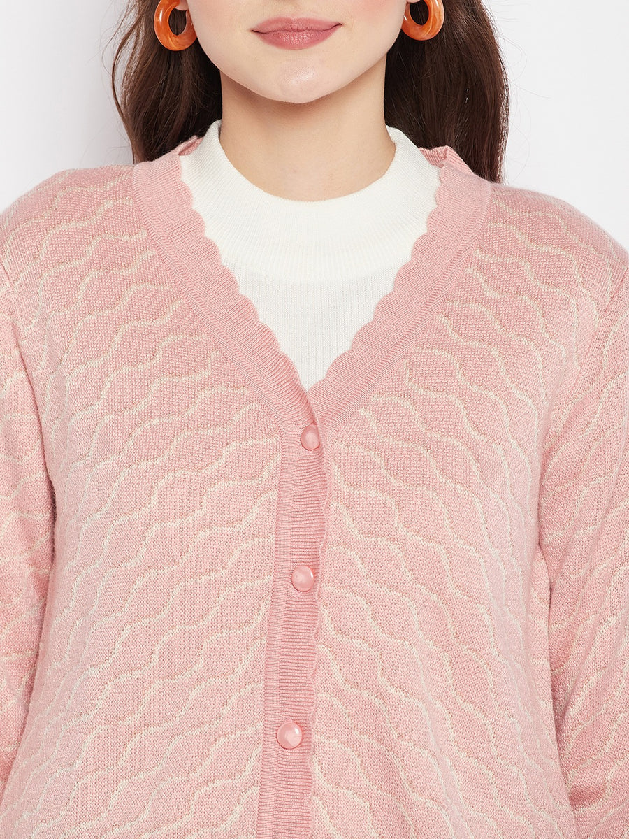 Peach colour outlet cardigan