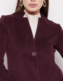 Madame Maroon Long Coat