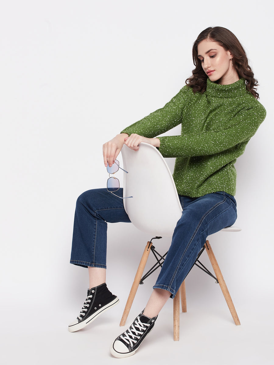 Madame Women Green Sweater