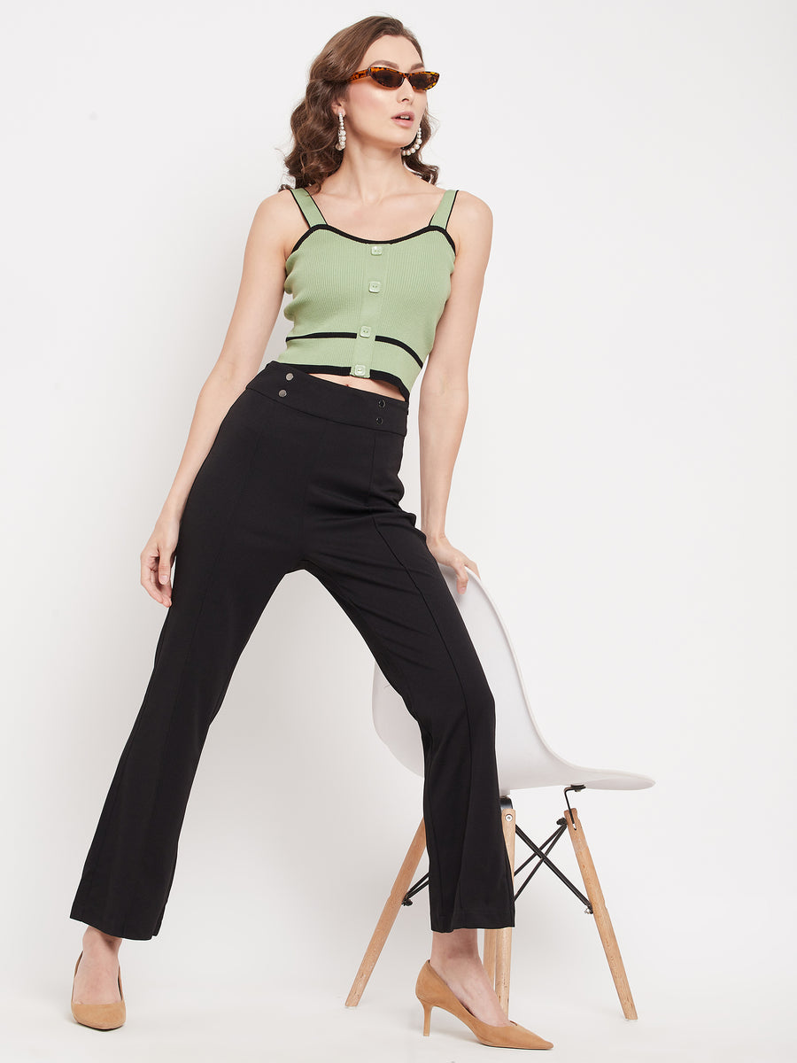 Madame Trousers and Pants  Buy Madame Pink Solid Boot Cut Fit Trousers  Online  Nykaa Fashion