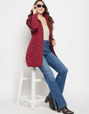 Madame Wine Quilted Long Jacket